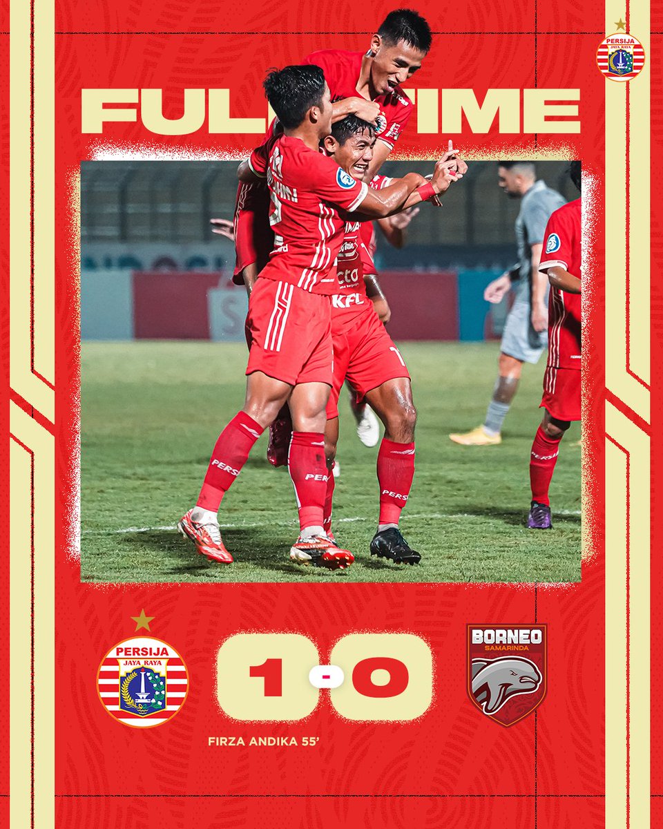 Persija_Jkt's tweet photo. Full-Time: Persija Jakarta 1-0 Borneo FC.

#PersijaDay #BRILiga1 #ToTheNextLevel #BelieveIn12 #PersijaJakarta https://t.co/4qfp1Hn5Em