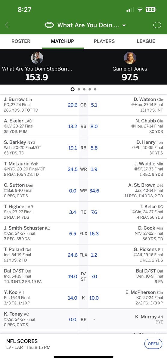 JayWDE's tweet photo. Boom! @AustinEkeler taking me to back to back playoffs! https://t.co/lSuMXjFe3Y
