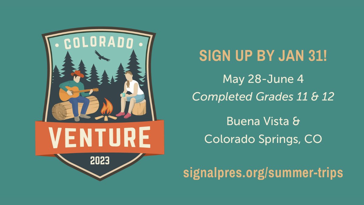 SM2students's tweet photo. First trip of the summer is Venture! It’s May 28-June 4 for rising and graduated seniors. Mark your calendar for Friday, December 16 - when registration opens!! https://t.co/1uHi5R7uz8