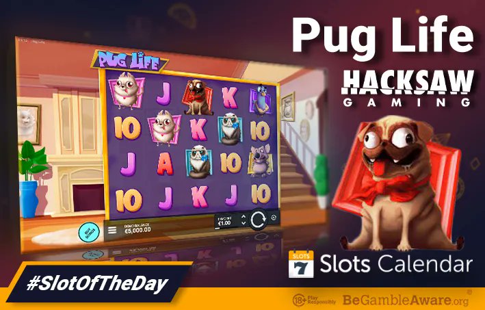 Play Pug Life from Hacksaw Gaming and see how a day in the life of a pug looks like. If you decide a pet dog is not for you, go back to your old hobby of playing slots with 100 Free Spins No Deposit Sign Up Bonus from Pokerstars Casino! 
