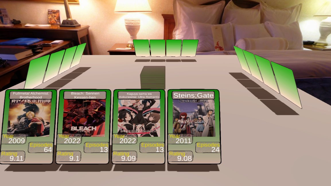 Making a fun little game for a jam and this was a 4 hour process. 
I had the card base already, arranged it as a concept and went all out!
This is now generating, pulling info and images from the internet and having an actual deck!!!

#madewithunity #anime #cardgame  #progress