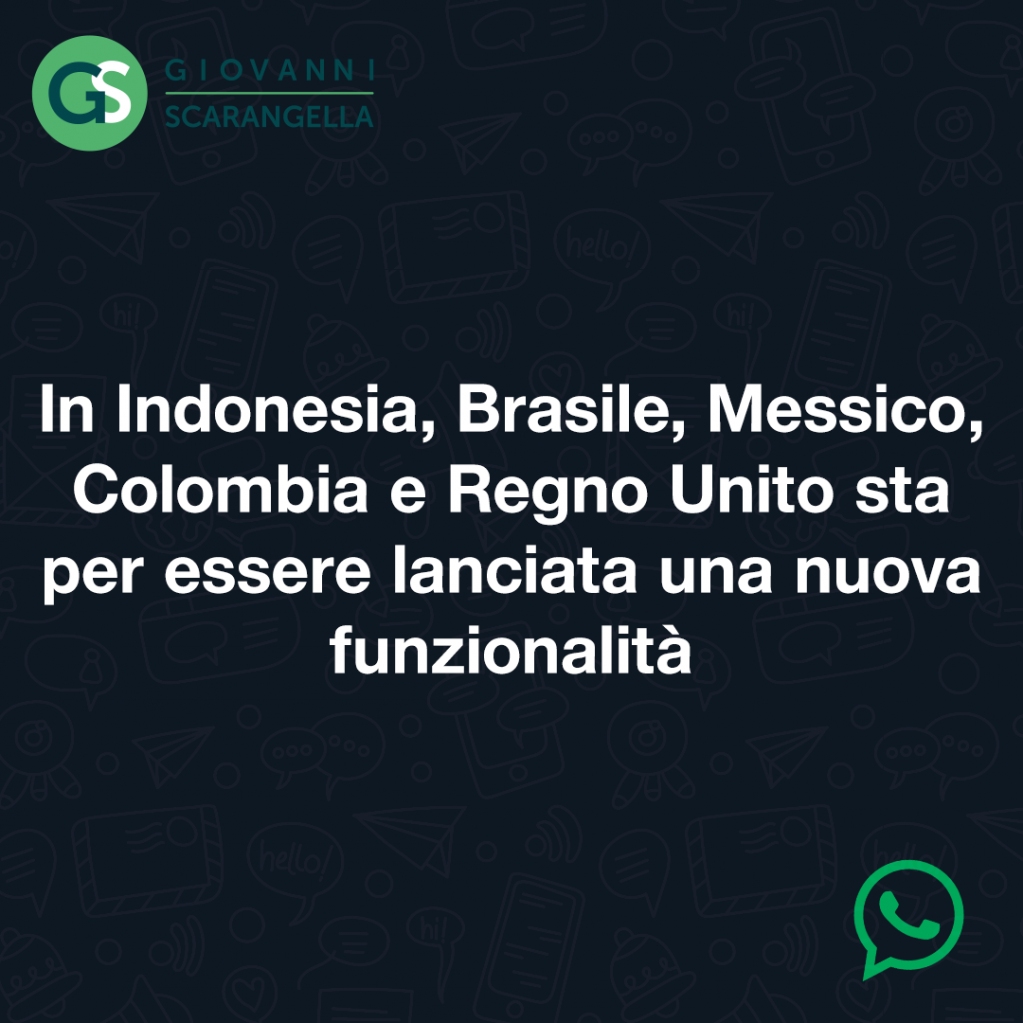 GiovanniScara's tweet photo. Comprare su Whatsapp inizia ad essere una possibilità sempre più concreta!
Scopri la News lanciata da Meta!👇
#whatsappening #whatsapp #whatsappmarketing #WhatsAppBusiness #SocialCommerce #socialcommercerevolution https://t.co/MhNIovskew
