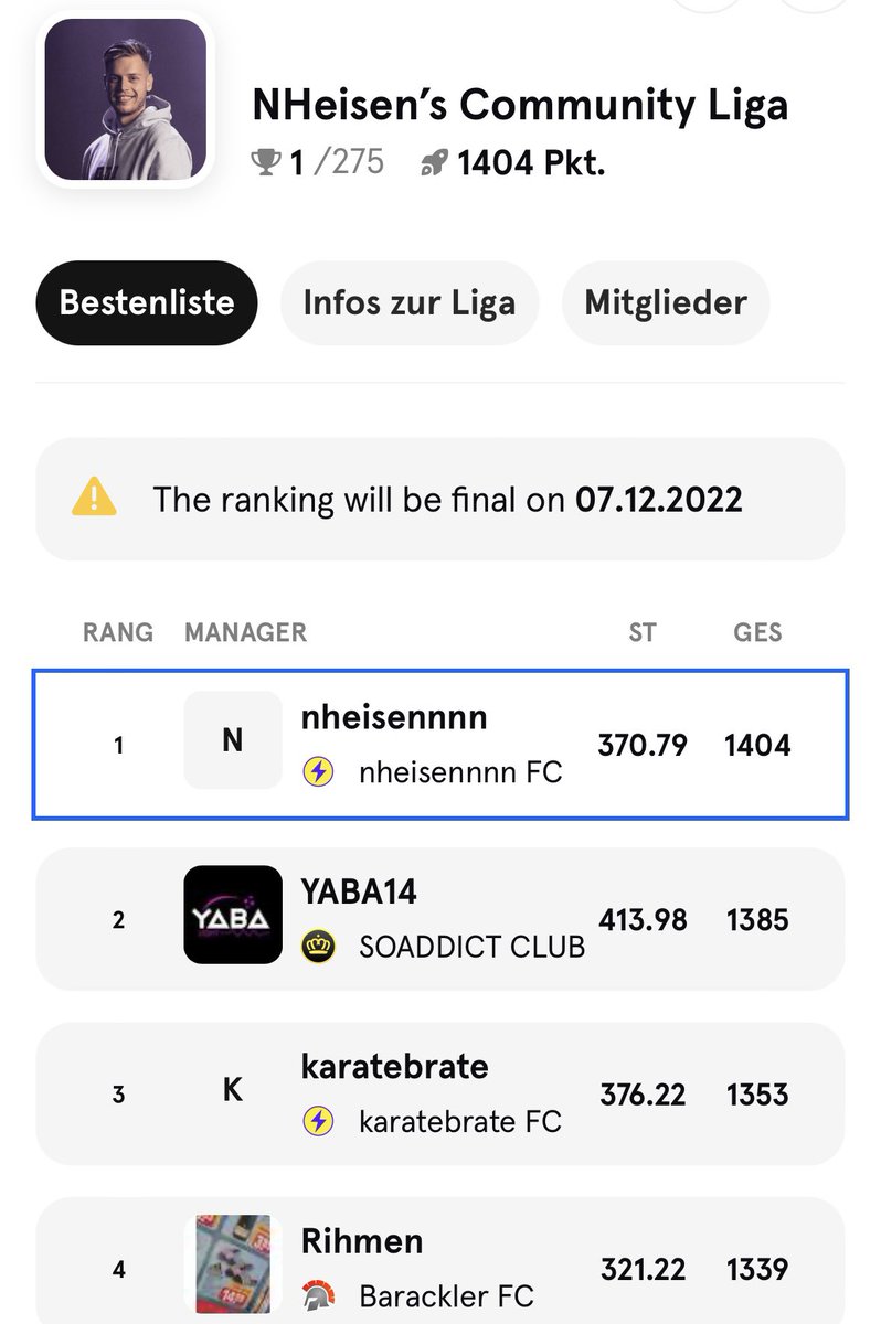 Gewinne meine eigene Liga in Sorare 🙏