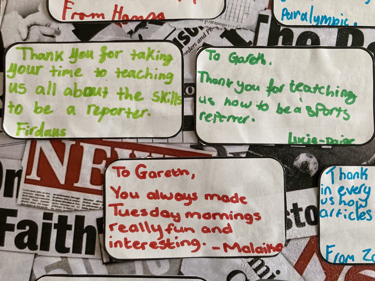 literacykicks's tweet photo. Today marked the end of six fantastic weeks with Year 5 and 6 classes at @StThomas_CE, with unexpected thank you notes from the students. We have thoroughly enjoyed working with all of them βοΈ π° https://t.co/q6ES5F7oJ7