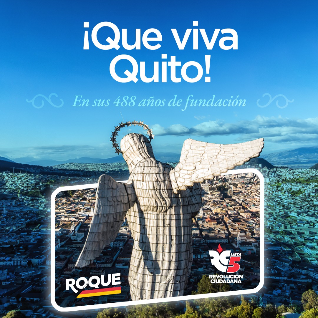 RoqueOrdonezEc's tweet photo. ➤Hoy 𝗥𝗲𝗻𝗱𝗶𝗺𝗼𝘀 𝗵𝗼𝗺𝗲𝗻𝗮𝗷𝗲 𝗮 𝗹𝗮 𝗖𝗮𝗿𝗶𝘁𝗮 𝗱𝗲 𝗗𝗶𝗼𝘀, al conmemorarse 488 años de su fundación.
➤𝗤𝘂𝗶𝘁𝗼, ciudad maravillosa, capital de los ecuatorianos, honramos la 𝗺𝗲𝗺𝗼𝗿𝗶𝗮 𝗵𝗶𝘀𝘁𝗼́𝗿𝗶𝗰𝗮 𝗱𝗲 𝗻𝘂𝗲𝘀𝘁𝗿𝗼 𝗽𝘂𝗲𝗯𝗹𝗼.
¡Viva Quito! https://t.co/yIiBuKptmr