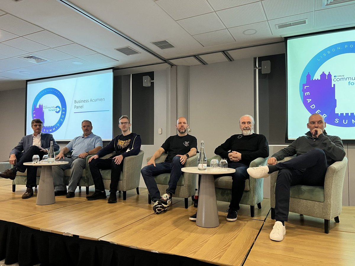 Business Acumen panel with <a href="/FrankDenneman/">Frank Denneman</a> <a href="/CormacJHogan/">Cormac Hogan</a> <a href="/DuncanYB/">Duncan Epping</a> <a href="/Jaap_Brasser/">Jaap Brasser</a> <a href="/scott_lowe/">Scott S. Lowe</a> <a href="/MyVMUG/">VMware User Group</a> 

#VMUGLeaderSummit2022