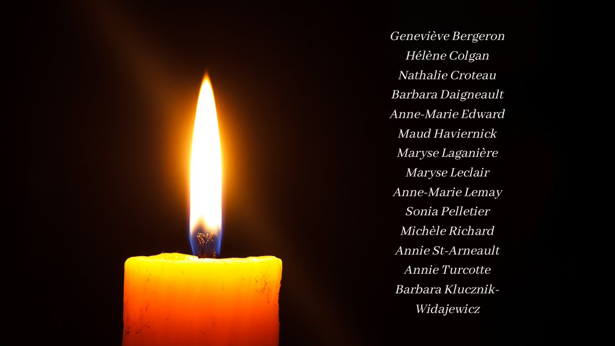 OttawaHealth's tweet photo. Today is the National Day of Remembrance and Action on Violence against Women. We mourn the tragedy at the École Polytechnique where the promising lives of 14 women were cut violently short.
We honour and remember them along with others who have been affected by violence. (1/2) https://t.co/11y34tma3E