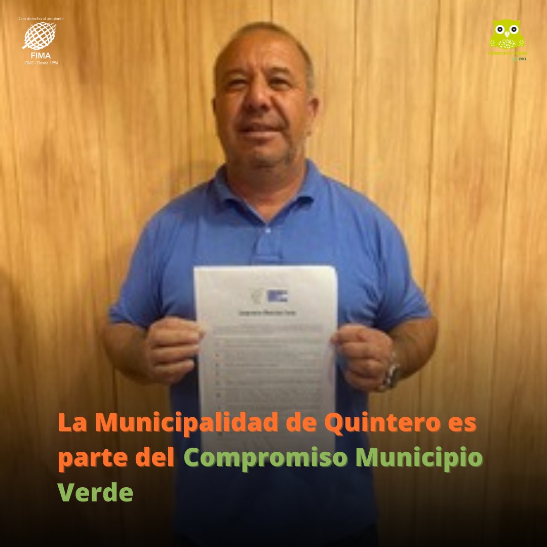 MuniVerde's tweet photo. ¡Ahora @muniquintero es parte de Municipio Verde! 🏡🙌 El alcalde Mauricio Carrasco firmó nuestro compromiso

Dados los conflictos ambientales en Quintero, esta adhesión es especialmente relevante para nosotros. Esperamos ayudar para una transición justa en la comuna ✊⚖️ https://t.co/JBc0skHOKl