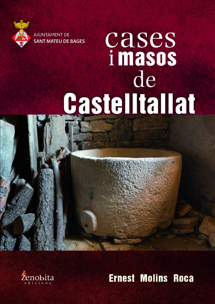 #LLIBRE 📕 Presentació del llibre "Cases i masos de Castelltallat", editat per <a href="/Zenobita_ed/">Zenobita edicions</a> i escrit per Ernest Molins Roca, tindrà lloc aquest diumenge dia 11, a les 11:00 h. Es farà a l'església parroquial de #Castelltallat i es posaran a la venda els llibres, al preu de 35 €.