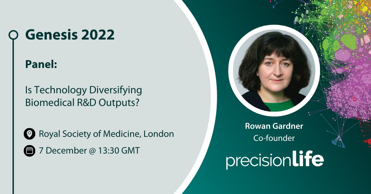 Join @rowan_UK and an expert panel at #Genesis2022 tomorrow discussing whether more data is leading to greater diversity in R&D areas such as #targetselection, #drugdesign & #patientstratification.

precisionlife.com/news-and-event…

#diversity #pharmainnovation #techbio #precisionmedicine