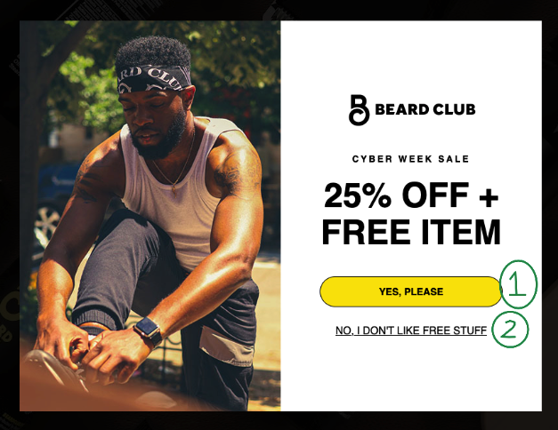 2 counter-intuitive popup tips to help your business collect more emails:

(1) Prime them with a qui...