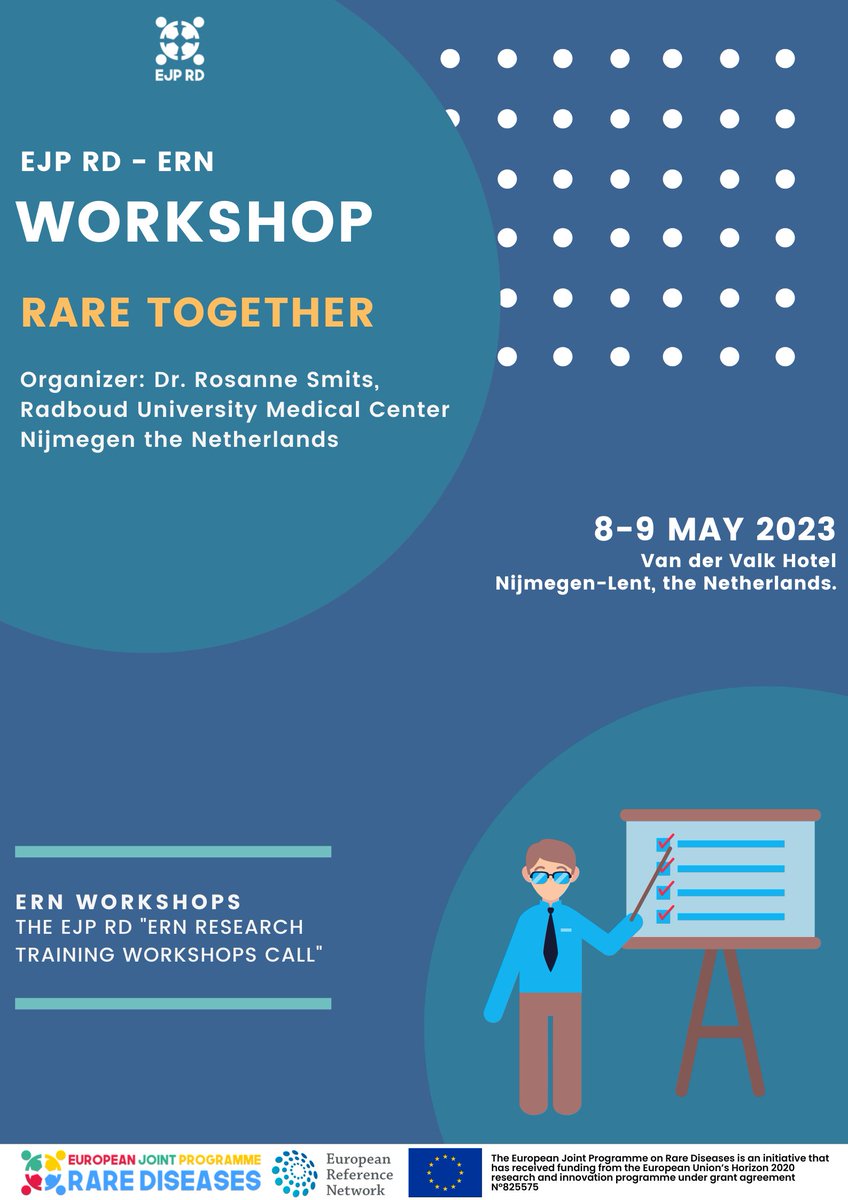 Upcoming FREE @EJPRareDiseases ERN workshop
🎯Aim: to raise awareness for the psychosocial impact of having a #RareDisease and form a group of researchers in the mental well-being and social sciences domain for rare diseases
🚨Register before 1 Feb 2023
ℹ️:ejprarediseases.org/event/ejp-rd-e…