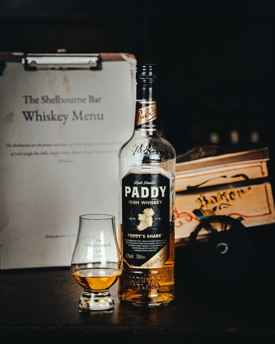 The Paddy’s Share is our new Whiskey of the Week 🥃 

Triple distilled in County Cork and blended with malt in sherry barrels for its unique taste.

Join us and try it, only this week, for €5.

#shelbournebar #shelbournewhiskey #paddysshare