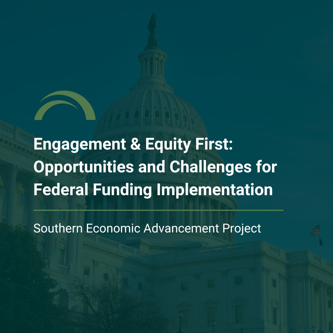 SEAP recently released Engagement &amp; Equity First: Opportunities and Challenges for Federal Funding Implementation, a report identifying federal funding challenges + equipping communities to bring their voices to decision-making tables. Read the full report:theseap.org/fedfundreport/