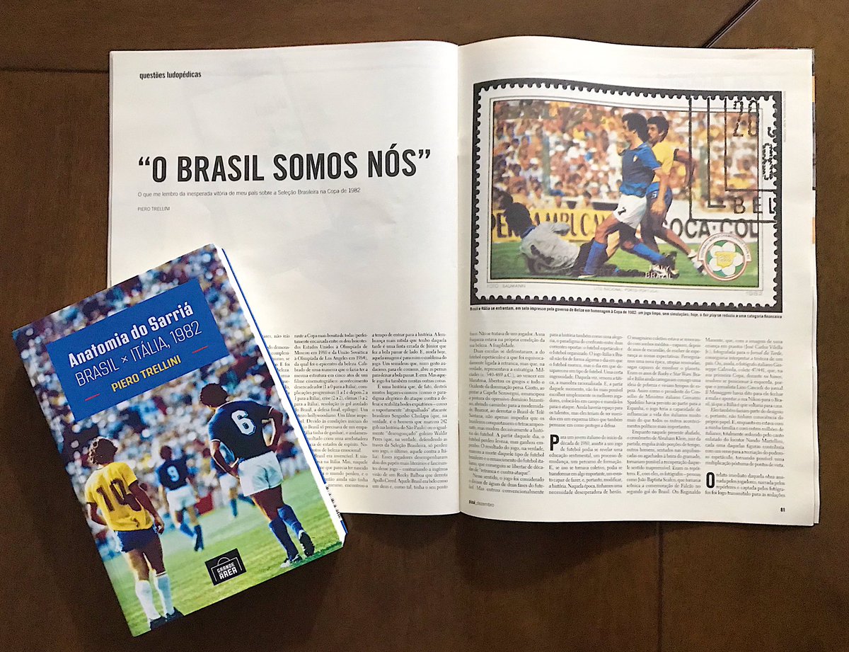 “O Brasil Somos Nós”, um ensaio de Piero Trellini na <a href="/revistapiaui/">revista piauí</a> sobre o Brasil x Itália da Copa do Mundo de 1982.

É muito gratificante ver o trabalho da <a href="/EdGrandeArea/">Editora Grande Área</a> e dos autores que publicamos ganhando espaço na imprensa. Não é fácil, por isso também tão gratificante.