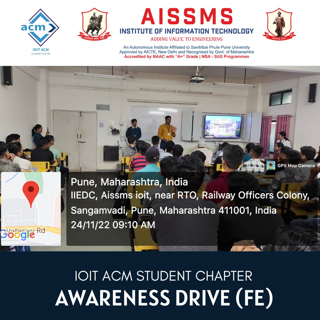 IOIT_ACM's tweet photo. @IOIT_ACM Student Chapter conducted 'ACM Awareness Drive' for FE students from 23rd Nov to 25th Nov.
@Indiaacm @AISSMS_IOIT

#ioitacm #acm #aissmsioit #aissms #awarenessdrive #membership #acmindia https://t.co/qeh6tSyvia