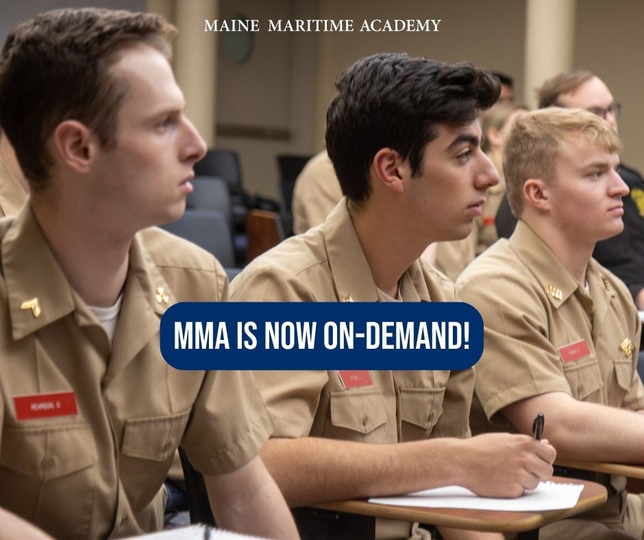 Maine Maritime Academy is now on-demand! We have multiple panel discussions posted on our website, ranging from student life, service opportunities, and different majors at MMA. Learn more about life as a Mariner here: bit.ly/3EXi1K3