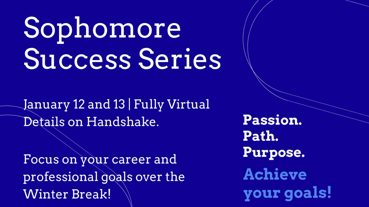 KateSzumanski's tweet photo. Focus on achieving your internship, career, and professional goals by participating in our Sophomore Success Series during the Winter Break. Details on Handshake. #OUSWorks @NovaOUS @BridgeSociety https://t.co/6ooIeirmyT