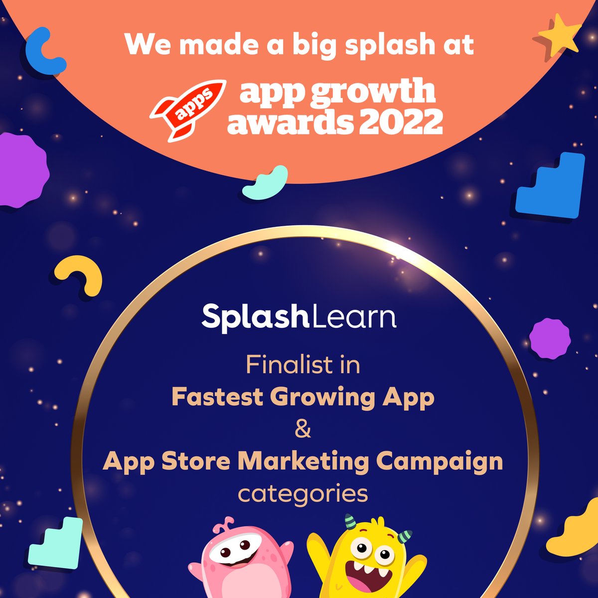 SplashLearn (@splashlearn) on Twitter photo We're on cloud nine for winning the App Growth Innovation Award 2022. Thank you, <a href="/apppromotion/">App Promotion Summit ๐</a>
Great work by our teams led us to our aim. Most importantly, we're thankful to our learners, parents, and teachers for this remarkable feat ๐
#futureofedtech #APSBerlin #growth We're on cloud nine for winning the App Growth Innovation Award 2022. Thank you, <a href="/apppromotion/">App Promotion Summit ๐</a>
Great work by our teams led us to our aim. Most importantly, we're thankful to our learners, parents, and teachers for this remarkable feat ๐
#futureofedtech #APSBerlin #growth