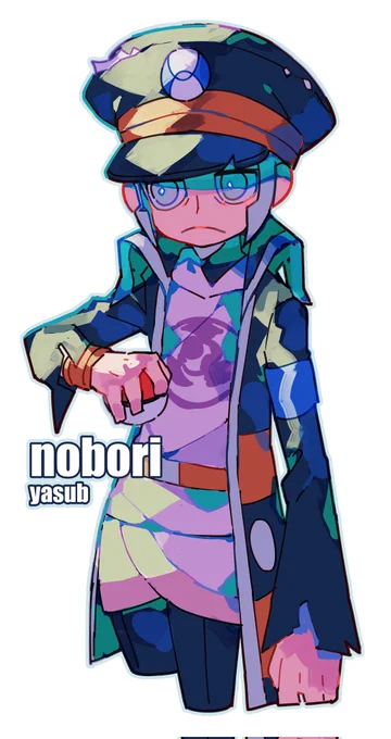 #ポケモントレーナー版深夜の真剣お絵描き60分一本勝負ノボリさん 