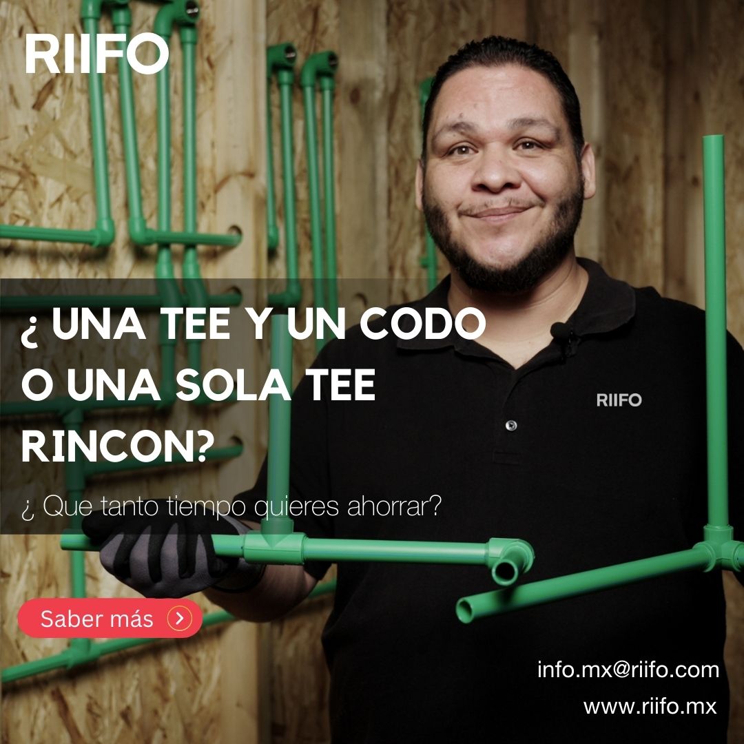 riifo_mx's tweet photo. ¿Una TEE y un CODO o una sola TEE Rincon? ❓❓
¿ Que tanto tiempo quieres ahorrar?  Diferentes soluciones #PPR #Conexiones de RIIFO ofrecen una gran propuesta para tu seleccion.  👍
En #RIIFO el proveedor mas completo de #tuberia y #conexiones tenemos lo que necesitas.📳 https://t.co/WM1bmr6VpC