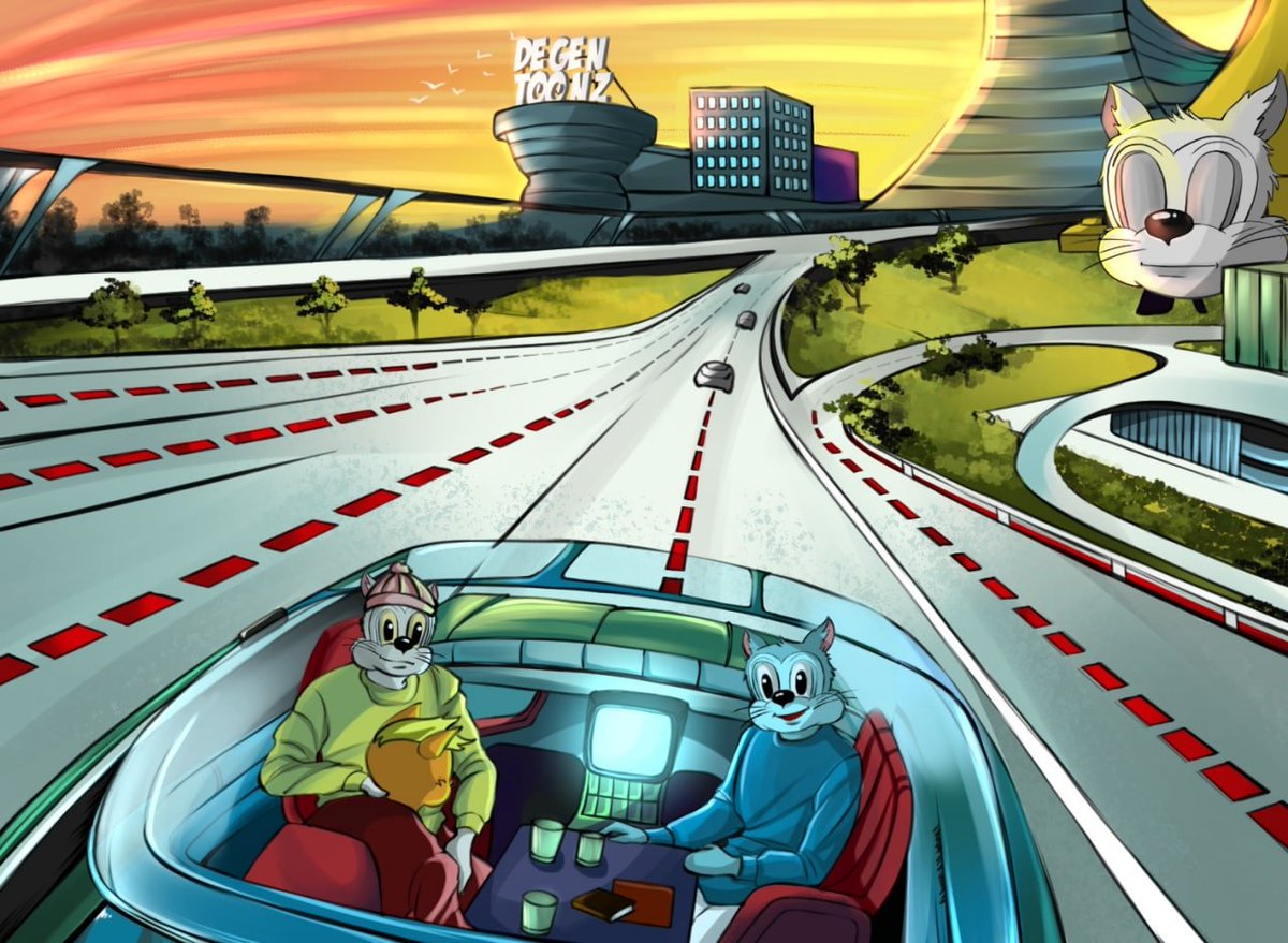 " Degen Toonz world "
Just finished this 1/1 art today.
It's for <a href="/DegenToonz/">Degen Toonz</a> community.
😼😼🔥