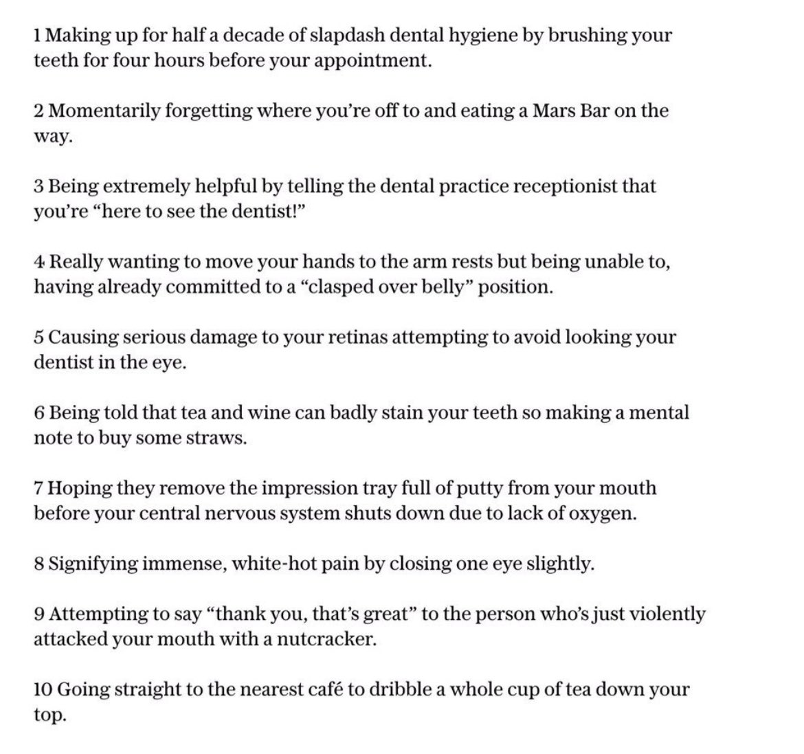 SoVeryBritish's tweet photo. Some Very British Problems when visiting the dentist 🦷 
(Latest book: https://t.co/pf4ospQFtI) https://t.co/xpgIL8KiBh
