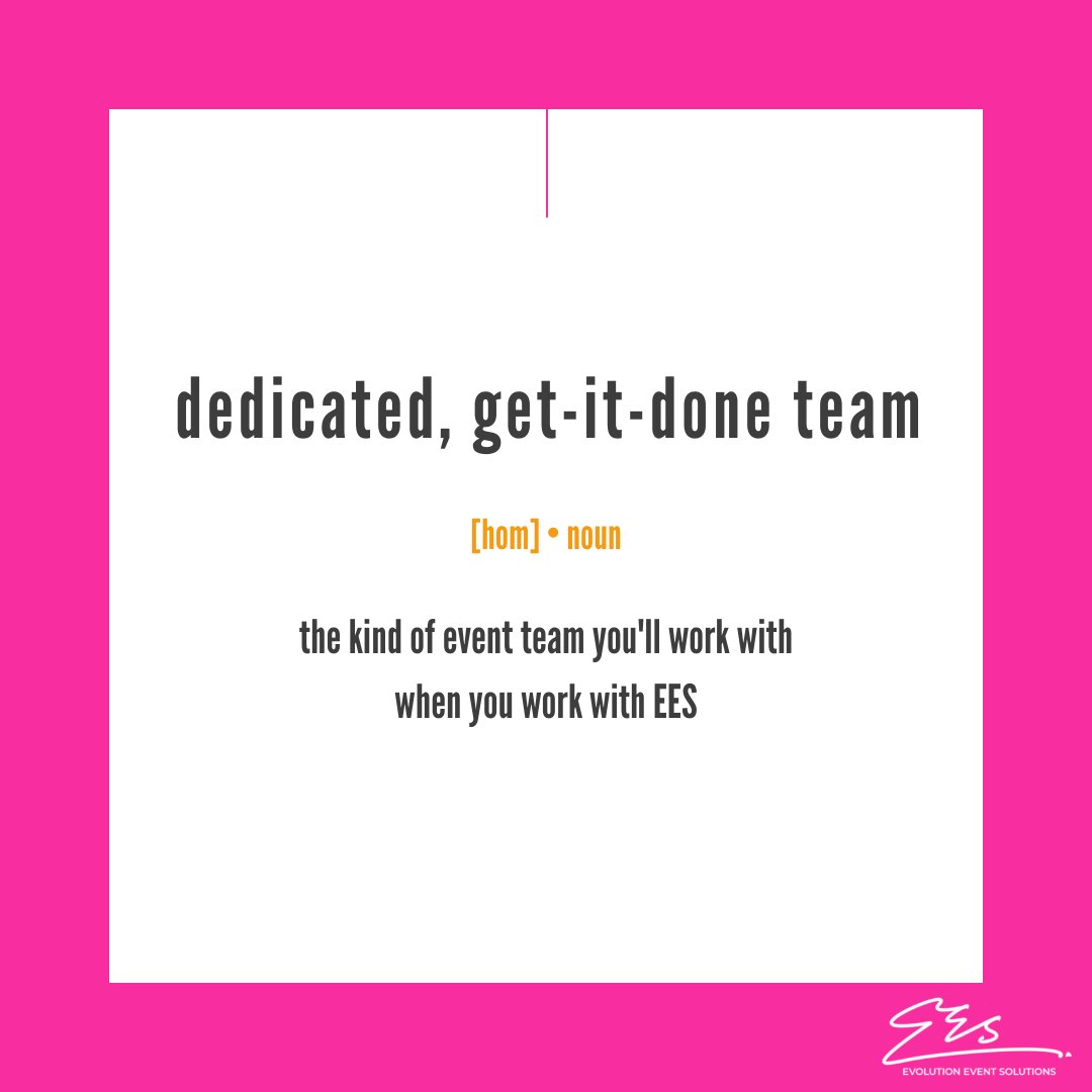 EvolvedEvent's tweet image. When you work with #TeamEES, our team works hard to make sure your event is the best it can be. We're dedicated and we get. It. Done. Simple as that! #eventplanning #eventagency