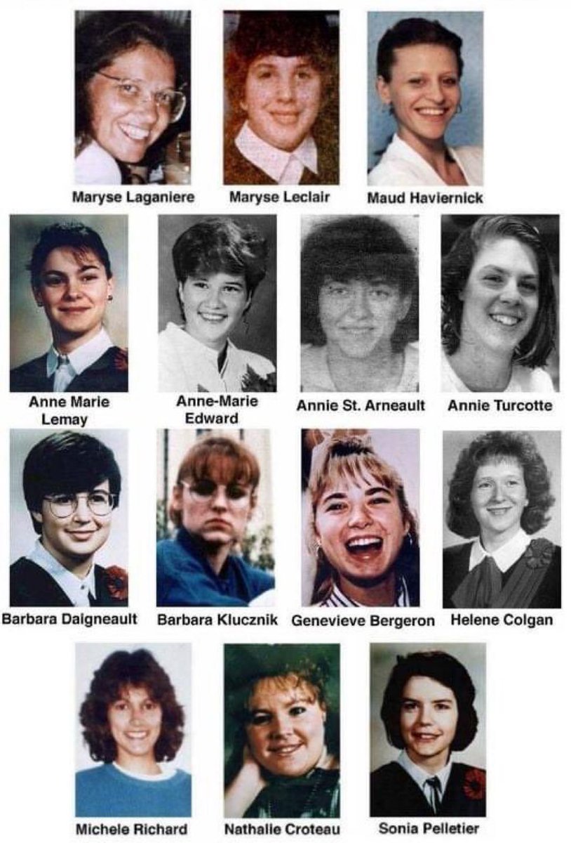 Never forgotten. The 14 women below were killed solely because of their gender 33 years ago.
#RememberThe14 #Dec6 #Polytechnique
Today is Canada's National Day of Remembrance and Action on Violence against Women.