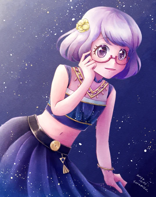 七倉小春 フリンジナイトスターコーデ 