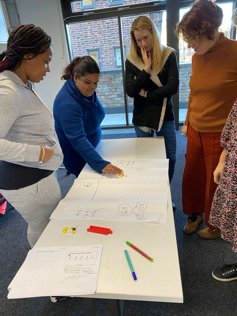 Participants in the second session of 'Specialist Knowledge for the Teaching of Mathematics' for Secondary Non-Specialist teacher: "I hadn’t considered looking at directed numbers in this way - we have always exchanged." #ncetm #sktm