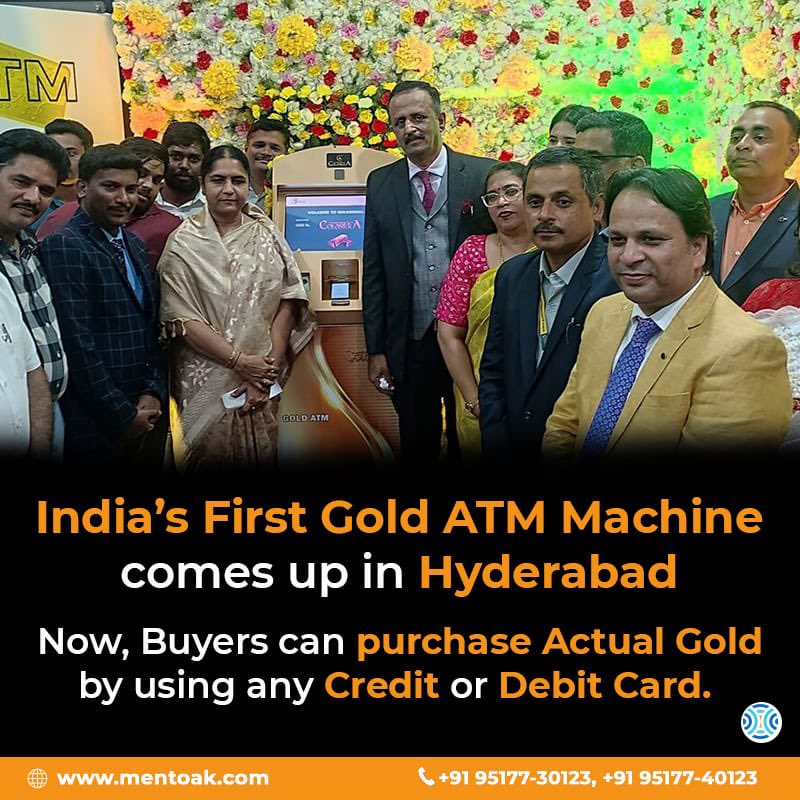 mentoakofficial's tweet photo. India’s first gold ATM machine come up in Hyderabad. 

#Mentoak #Learning #Knowledge #Iamgenious #Education #Learningplatform #studies #funwithstudies  #help #mentoak #knowledgesharing #englishgrammar #education #iamgenius #learnenglish #vocabulary #learnwithus
 #educationmatters https://t.co/KRNxOSwKKs