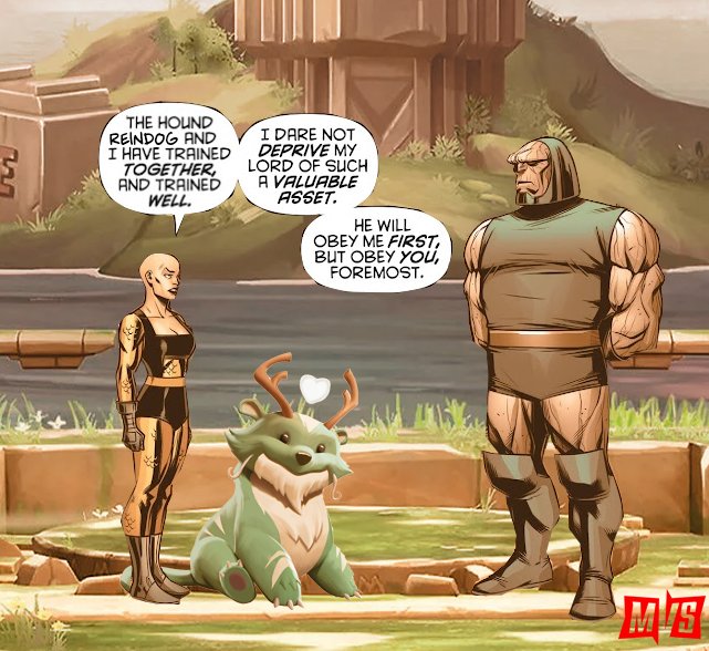 Darkseid4mvs's tweet image. I fear Reindog may have spent a little too much time on Apokolips. 

With Reindog's Love Leash and Darkseid's omega beams they would make quite the duo pair in #MultiVersus don't you think? 🤔 Lol. 

#darkseid4mvs
#Darkseid
#Reindog