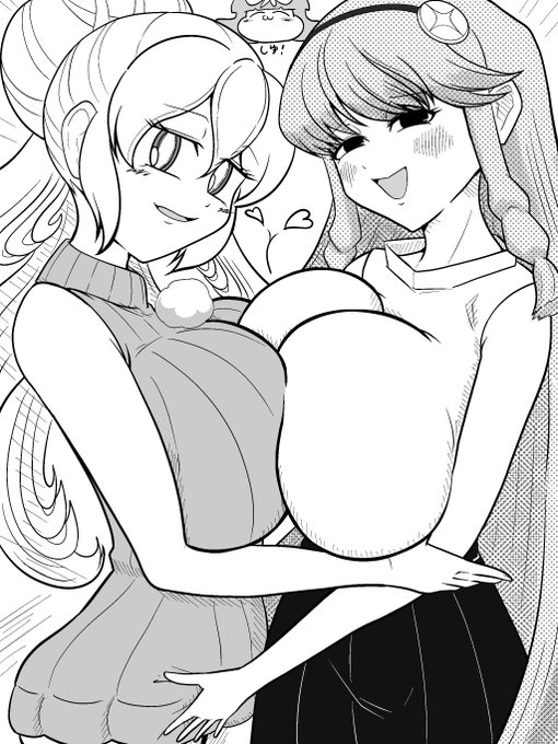 『少年の性癖歪みそう』と心の中で思ったならッ!!
その時スデにお前の性癖も終わっているんだッッッ!!

オッパイがデカすぎる話題の二人を描きました 