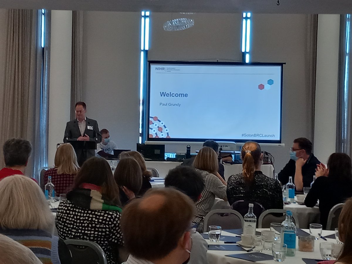 SouthamptonBRC's tweet photo. Impressive welcome speech and introduction from @BrainTumourSurg, Chief medical officer @UHSFT, @mike_grocott  Southampton BRC director and @profrobread. https://t.co/woR66ozmzi