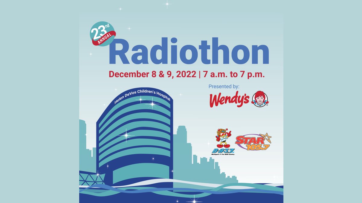 1013TheBrew's tweet photo. The Helen DeVos Children’s Hospital Radiothon Kicks Off TOMORROW!
With your help, we’re raising funds for over 20 programs such as the Center for Child Protection, NICU family support and child &amp; family life. For more info or to donate online…
https://t.co/oV6arknamZ https://t.co/uJ8XcL9DGp