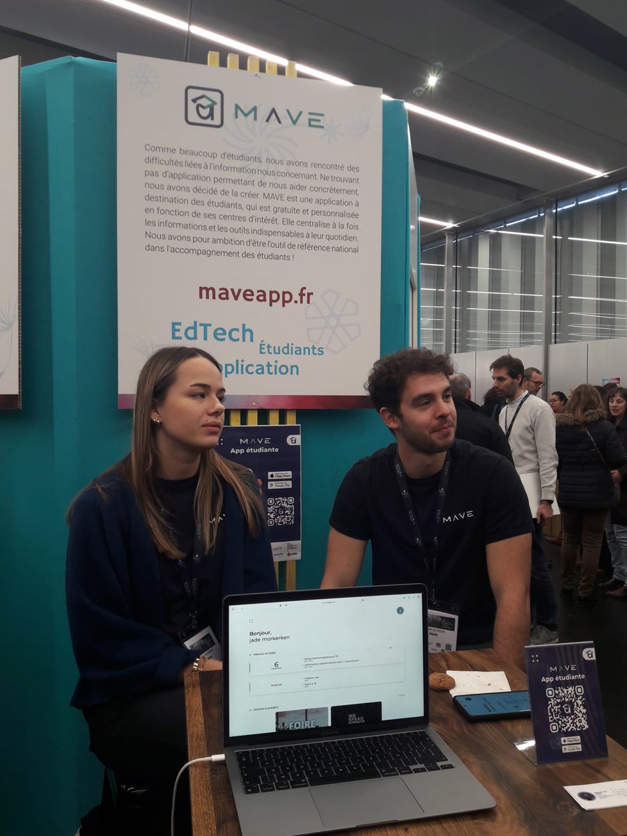 RennesUniv's tweet photo. #DigitalTC l'occasion également de découvrir l'application #MAVE - ma vie étudiante - à l'espace Demo. Une entreprise crée par 2 étudiant-es entrepreneur-es, Tristan Le Dour et Jade Morkerken,  incubée @PEPITE_BRETAGNE et soutenue par @FondationR1 
https://t.co/UB9eC0qflk https://t.co/bKCgzrkygd