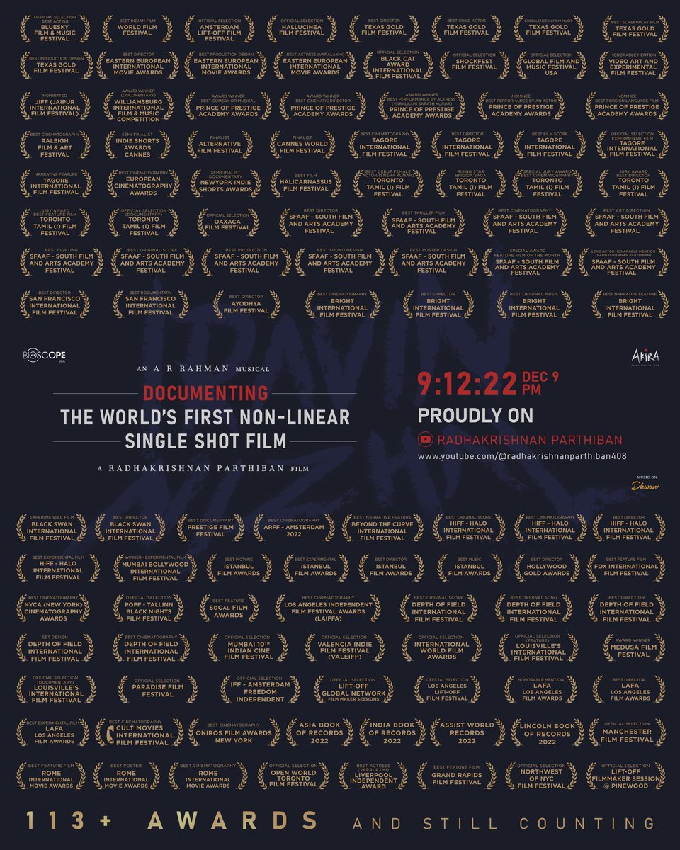 AkiraProductio2's tweet image. Shadows are uploading in our tunnel dated on 9/12/2022 timed on 9:12:22 pm. Documenting world&apos;s first non linear single shot film....be on tender hook.
Subscribe to Radhakrishnan Parthiban youtube Channel 
youtube.com/@radhakrishnan…