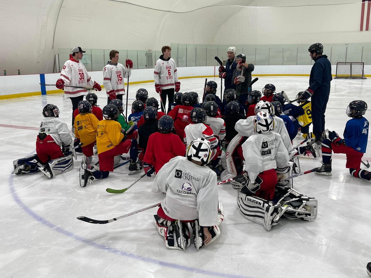 It was a great time out on the ice with a youth team last night! #GoBucks @Mason_lohrei20 @CamdenThiesing @rryyaann_ss