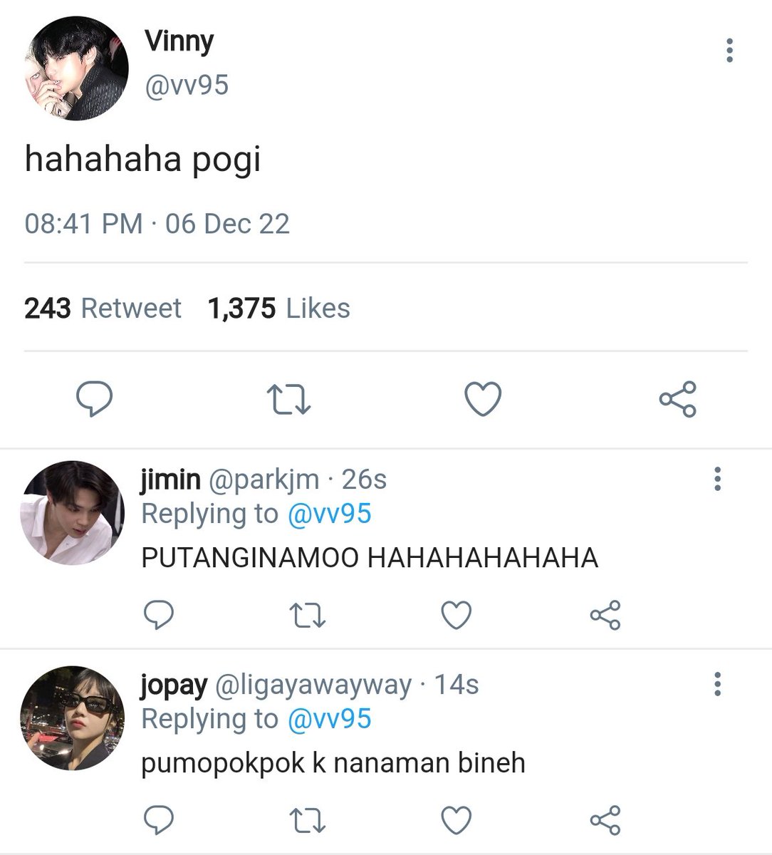 Filo #Taekookau Where In..

Vinny ( Kth ) And Cion ( Jjk ) Are Always Coming At Each Other'S Neck. 586