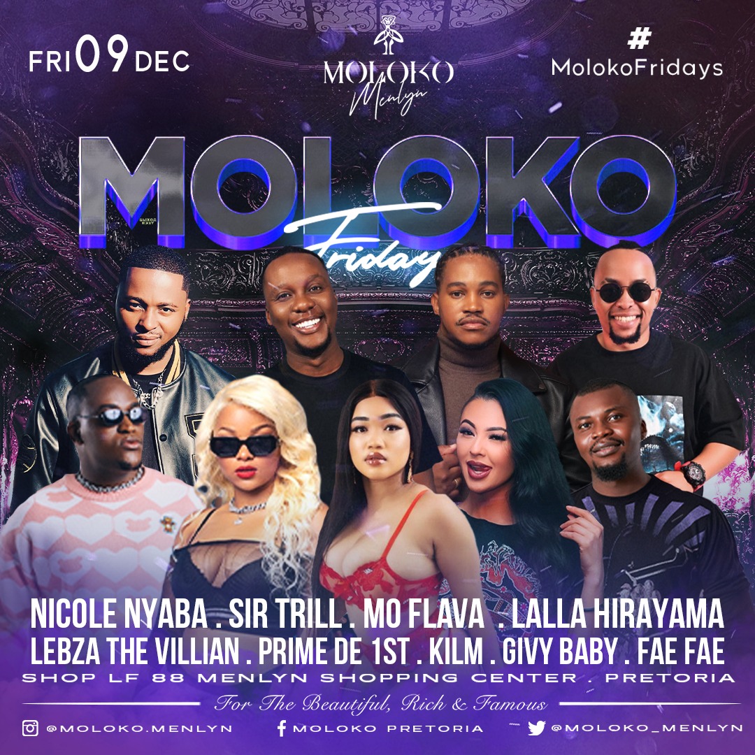 #MolokoFridays presented by the sexiest venue in the Land <a href="/Moloko_Menlyn/">Moloko Menlyn</a>

Come through and experience what all the noise is about. 💃🕺🥂

#MOLOKOFRIDAYS
#forthebeautifulrichandfamous