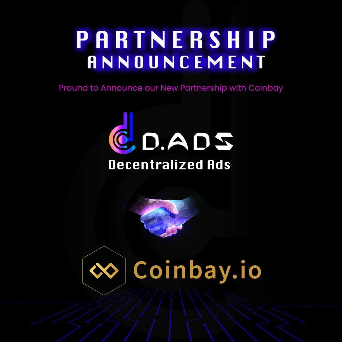 🤝PARTNERSHIP ANNOUNCEMENT: COINBAY x D.ADS🤝

Coinbay is honored to announce our partnership with <a href="/DADSNetworkco/">Dads Network</a>.

Read more: coinbay.io/vi/coinbay-x-d…
