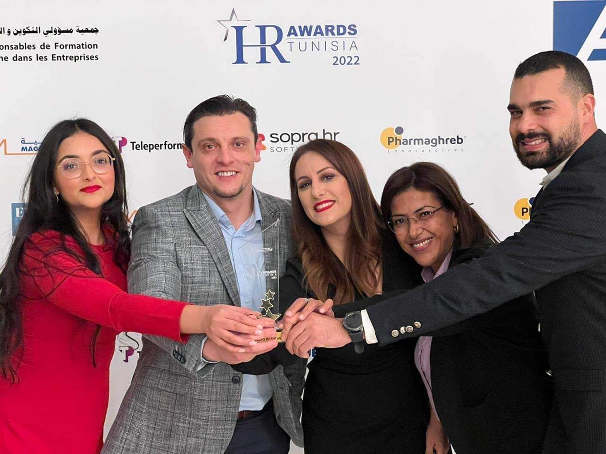 sopraHR's tweet photo. [#Proud] Sopra HR Software a remporté le 🥇 1er prix des #HR_Awards #Tunisia 2022😍
🥇Félicitations à tous nos collaborateurs pour ce prix qui vient récompenser la meilleure pratique RH lors de la 9ème édition des HR AWARDS💪

#SopraHR #SopraHRSoftware #SopraHRpeople #SopraSteria https://t.co/SCts3OPydY