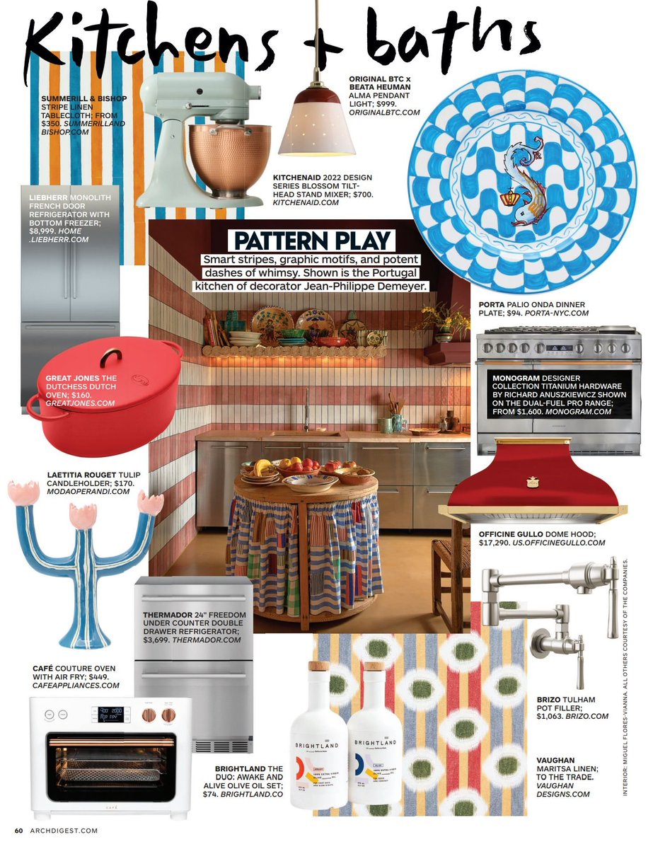 I spy 👀 our Monogram Designer Collection by Richard Anuszkiewicz and CAFÉ Couture Oven with Air Fry in <a href="/ArchDigest/">Architectural Digest</a>! We’re thrilled both of these products were recognized for their sophistication and style with a Great Design Award!

#design #innovation