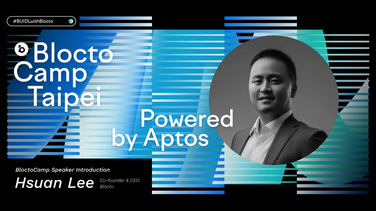 #BloctoCamp Taipei Powered by <a href="/Aptos_Network/">Aptos Network (has moved to Aptos!)</a>

Introducing our first speaker for our workshop that’s going to #BUIDLwithBlocto!
Hsuan Lee <a href="/hleetw/">Hsuan Lee | Blocto</a>, the co-founder and CEO of Blocto!
He’ll be sharing #BloctoSDK on #Aptos with us.👏🏻

Can’t wait? Sign up now ⬇️
lihi1.com/8c38p