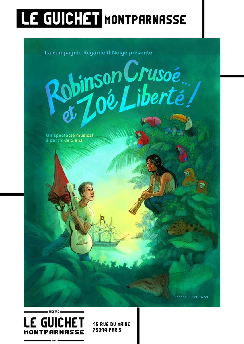 Découvrez notre spectacle "Robinson Crusoé... et Zoé Liberté !" <a href="/LeGuichetmont/">Guichet Montparnasse</a>  ! 
guichetmontparnasse.com #theatre #spectacles #paris14 #montparnasse #culture #Paris #enfants #Robinson #voyage #musique #chant #imaginaire #musicaltheatre