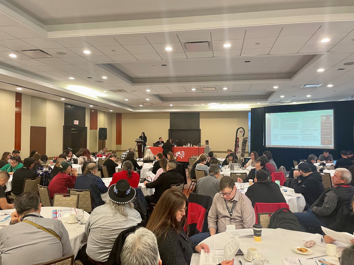 ChiefsofOntario's tweet photo. Discussing key priorities with First Nations Leadership and @OFNYPC_Official during the ON Caucus Session before heading into Day 1 of the #AFNSCA. Looking forward to a productive meeting!
#Education #Justice #Bill23 #HealthLegislation https://t.co/FFPAaqlMij