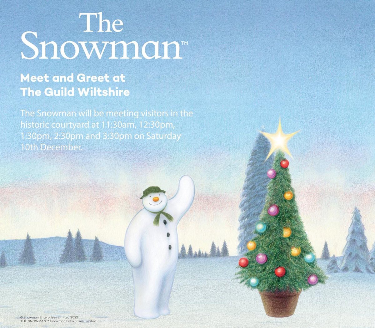 The Snowman will be meeting and greeting visitors at set times at The Guild on Saturday. 

It's free to attend and no need to book.