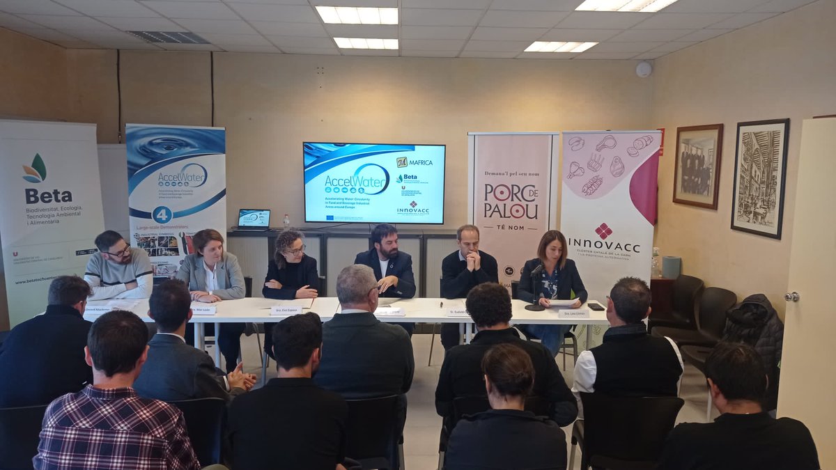 📢 On November 25th, the pilot plant for the meat processing demonstrator was presented in MAFRICA's facilities to several stakeholders. To find more about the event, click in the link below! 👇
accelwater.eu/accelwaters-pi…

#AccelWater #H2020 #EUprojects #agrifood #circulareconomy