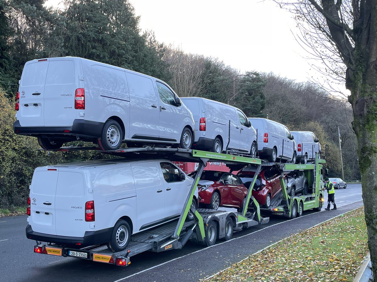 GrandonsToyota's tweet photo. Our first load of Toyota Proace Electric Vans arrived this morning for delivery in the coming weeks! Talk to us today about going electric for your business βοΈ 021-4858300
https://t.co/xQnOZAKBpk
#ProaceElectric #ElectricVan #Toyota #ToyotaCork #B2B https://t.co/6VdNqwin3C